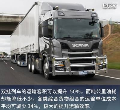 合規(guī)可拉60噸，備受青睞的“雙掛列車”為何在中國全面普及為時過早？